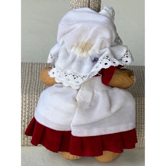 Tan Bear Figurine w/Bonnet Cloth Outfit and Storybook 4.5" Tall (READ) - Picture 3 of 15